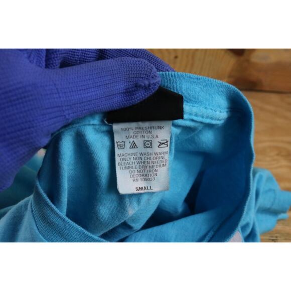 Ben and Jerrys T Shirt Small Cows Logo Liquid Blue Double Sided Vintage USA - Picture 7 of 13